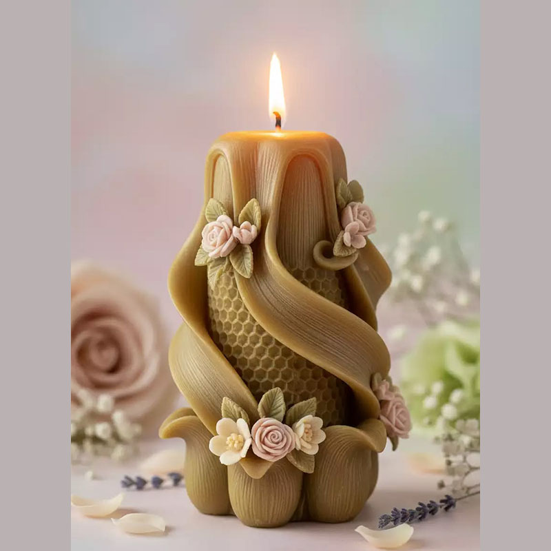 Candle Making Vinings - قالب سيليكون بتصميم غابوي على شكل