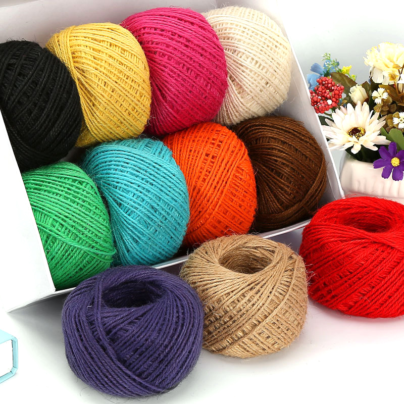Jute Bag Packaging - حبل خيش طبيعي ملون 2 مم