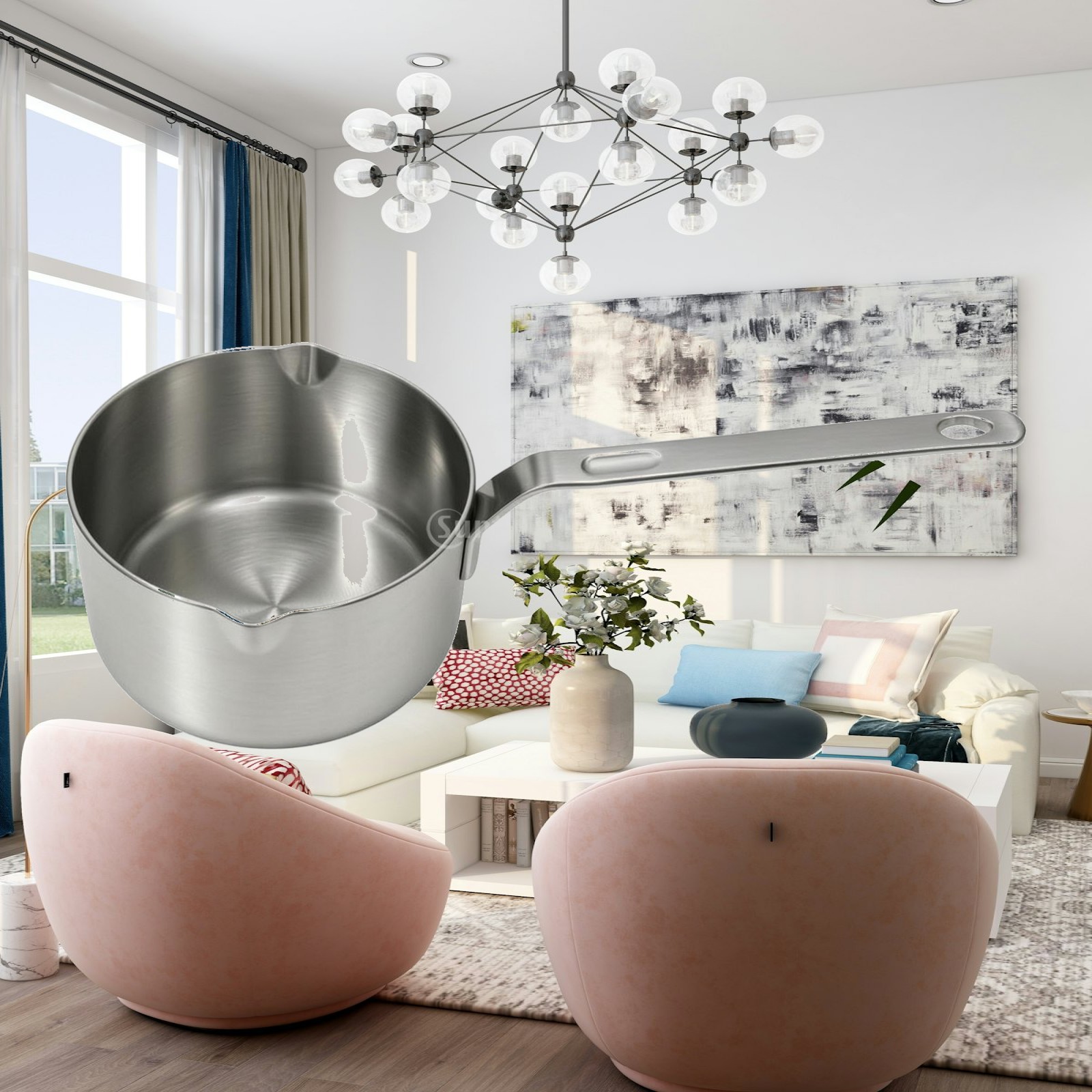 Pour Pot Aluminum - وعاء تسخين الزيت من الفولاذ المقاوم