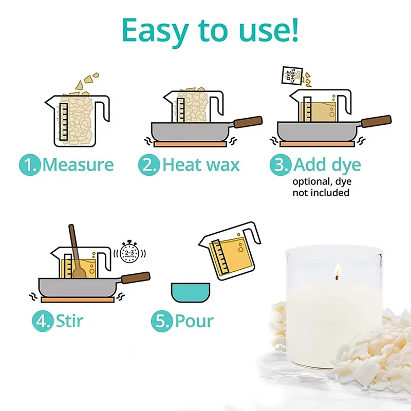 شمع صويا نقي 1 كجم/500/250/100 - مراجعة Candle Making Soy Wax وسعره