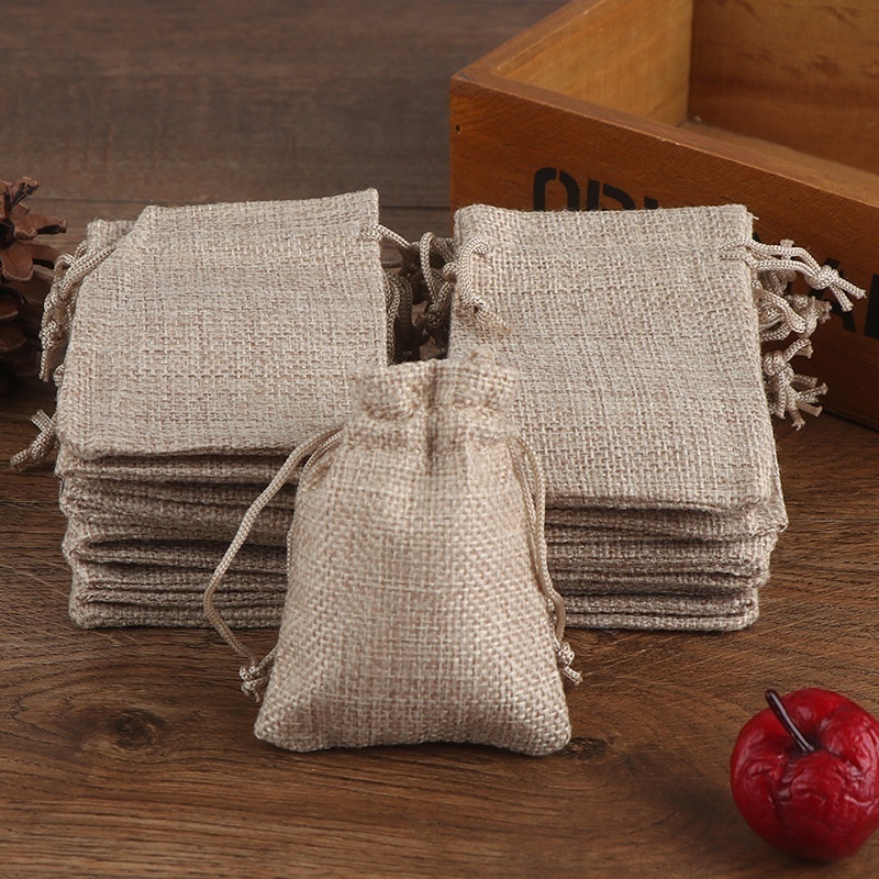 50 قطعة 13X18/10X15/9X12/7X9 س - مراجعة Jute Bag Packaging وسعره