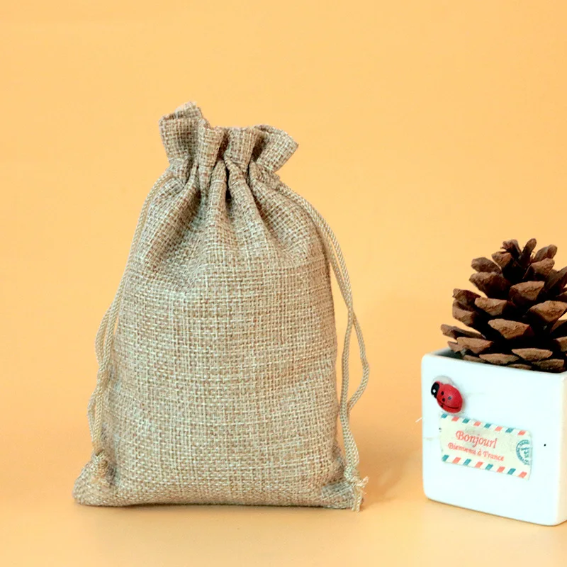 50 قطعة/مجموعة أكياس هدايا من  - مراجعة Jute Bag Packaging وسعره