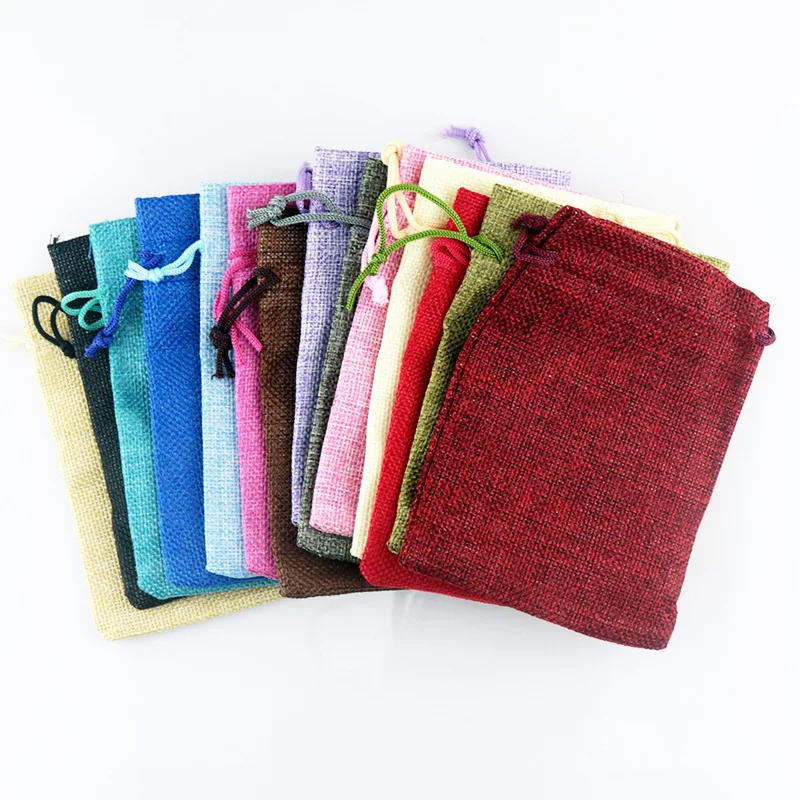 50 قطعة/مجموعة أكياس هدايا من  - مراجعة Jute Bag Packaging وسعره