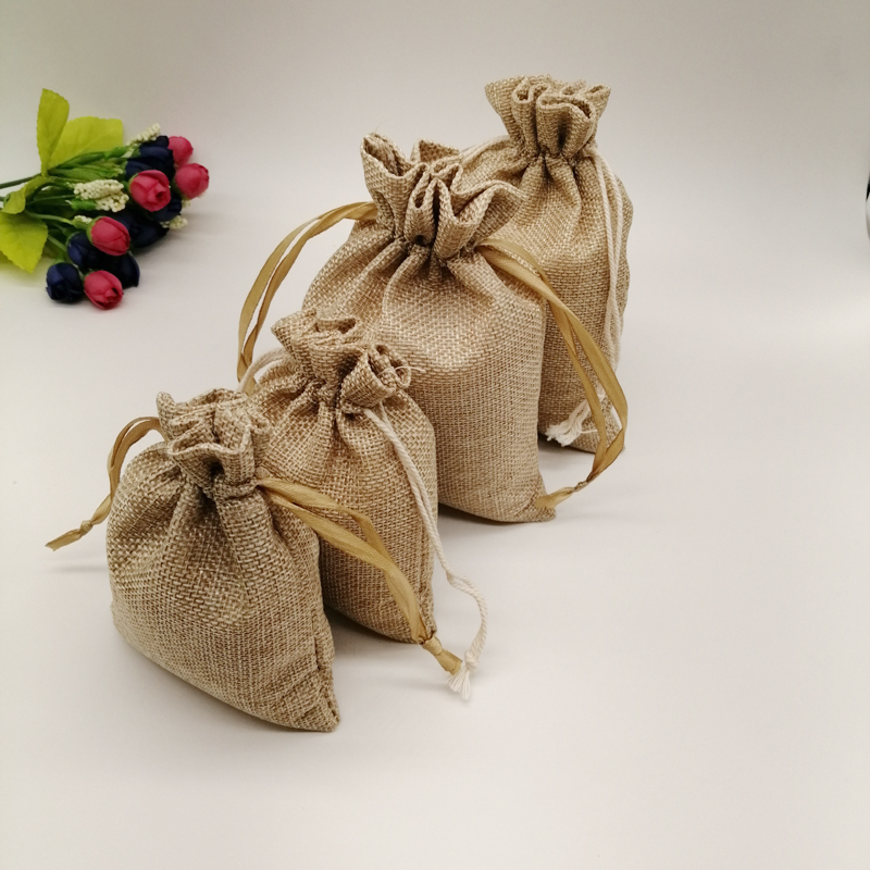 5 قطعة أكياس الجوت النسيج حقيب - مراجعة Jute Bag Packaging وسعره