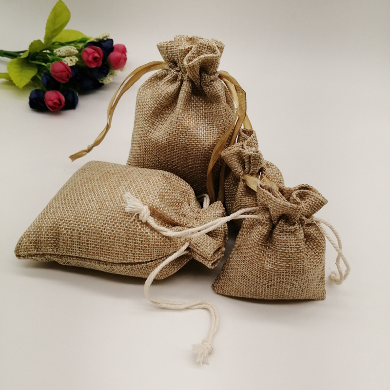 5 قطعة أكياس الجوت النسيج حقيب - مراجعة Jute Bag Packaging وسعره