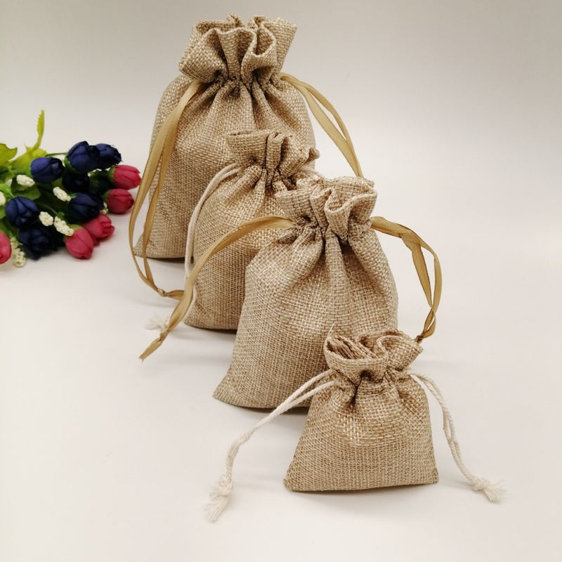 5 قطعة أكياس الجوت النسيج حقيب - مراجعة Jute Bag Packaging وسعره