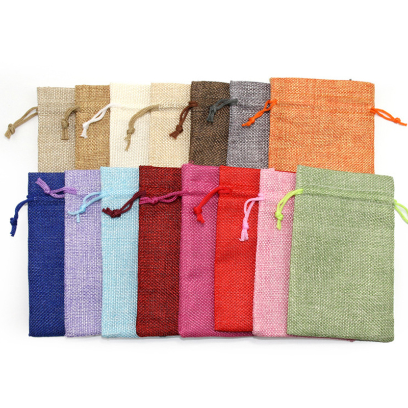 10/5 قطعة أكياس هدايا الجوت ال - مراجعة Jute Bag Packaging وسعره