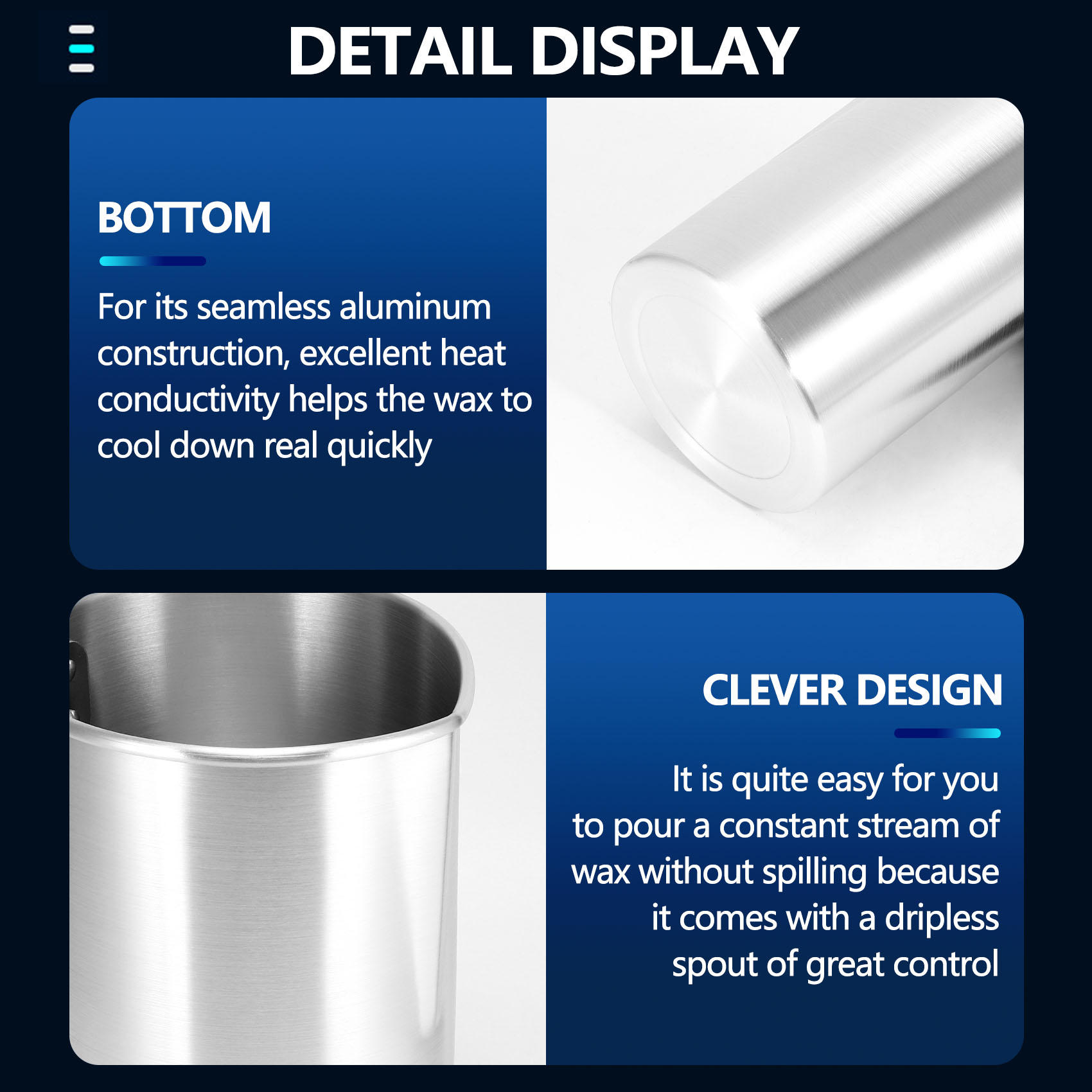 وعاء صب الشمع THIVN-4 بوزن 4 أ - مراجعة Pour Pot Aluminum وسعره